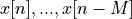 x[n],...,x[n-M]