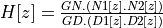 H[z] = \frac{GN . ( N1[z] . N2[z] )}{GD . ( D1[z] . D2[z] )}