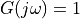 G(j\omega) = 1