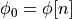 \phi_0 = \phi[n]