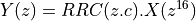Y(z) &= RRC(z . c) . X(z^{16})