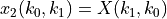 x_2(k_0, k_1) = X(k_1, k_0)