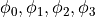 \phi_0, \phi_1, \phi_2, \phi_3